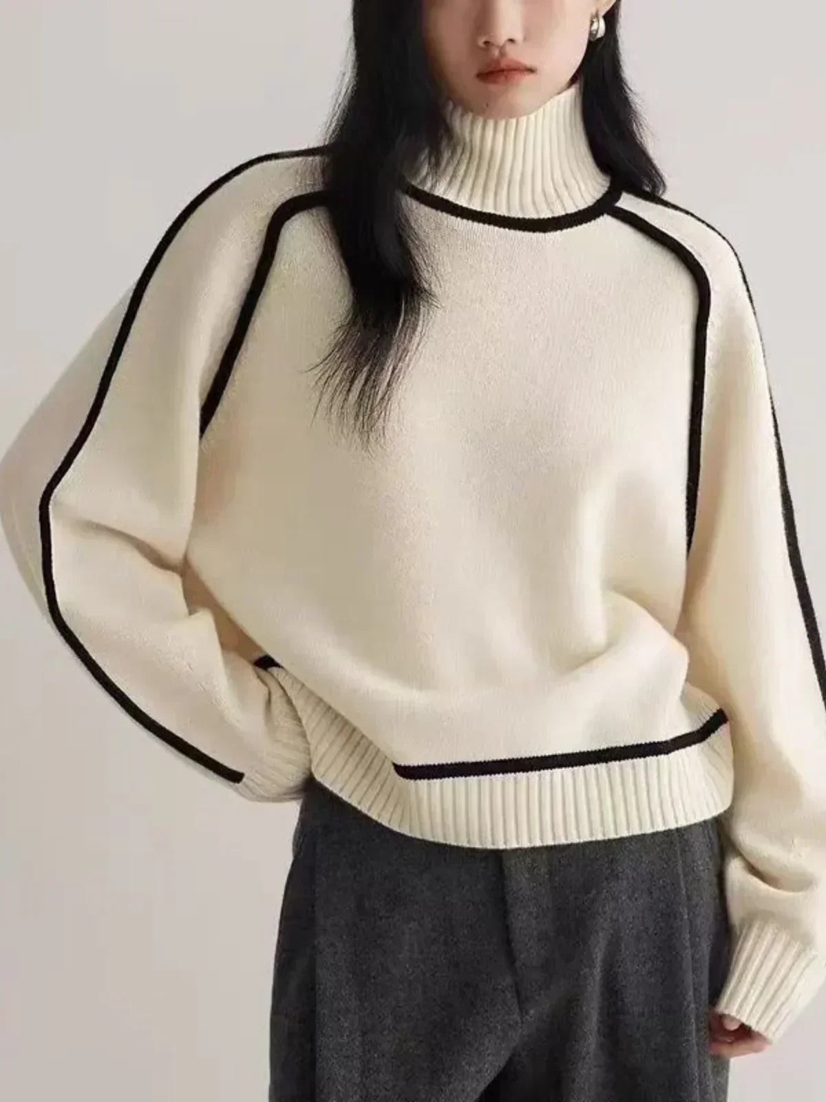 Sandrine | Maglione elegante a collo alto