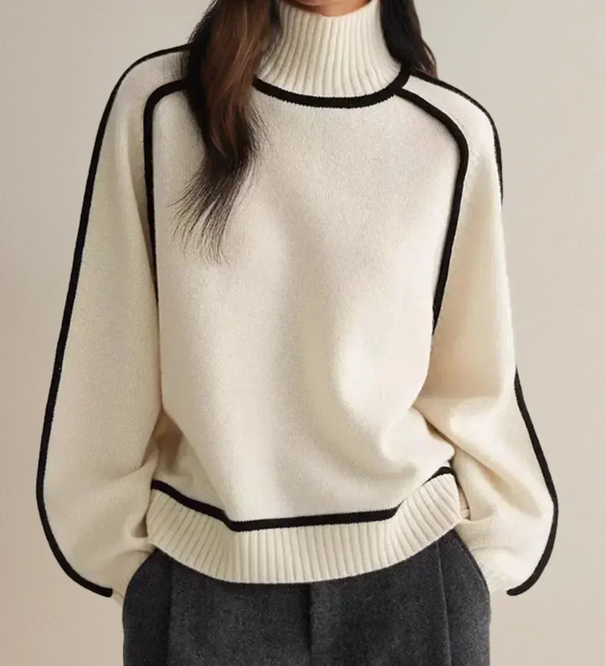 Sandrine | Maglione elegante a collo alto