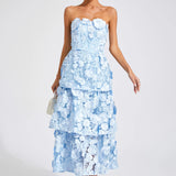 Marcia - Abito con spalle scoperte e fiori