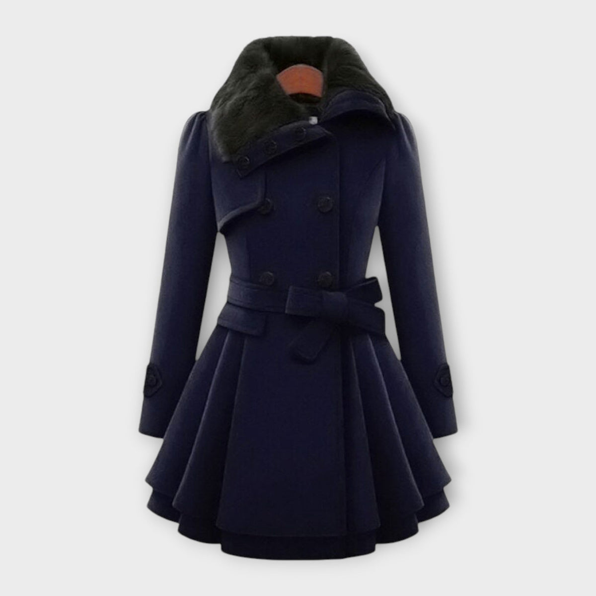 Emma - Cappotto elegante con colletto in pelliccia sintetica