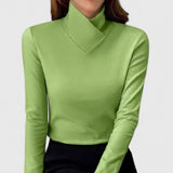 Clémence | Chiaro | Elegante Maglione con Collo Alto