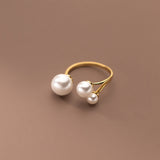Anello in perle d'acqua dolce triplo regolabile