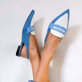 SLINGBACK BI-COLORE A PUNTA