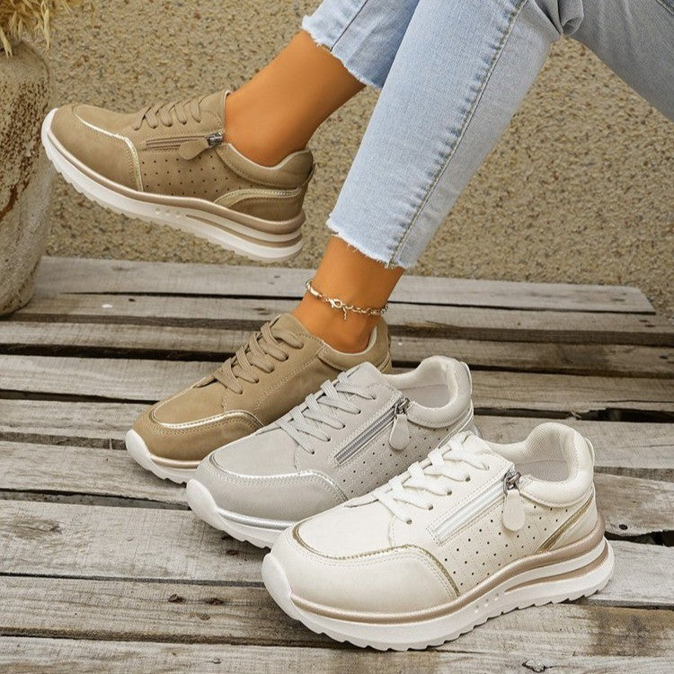 Sneakers con Cuciture a Vista