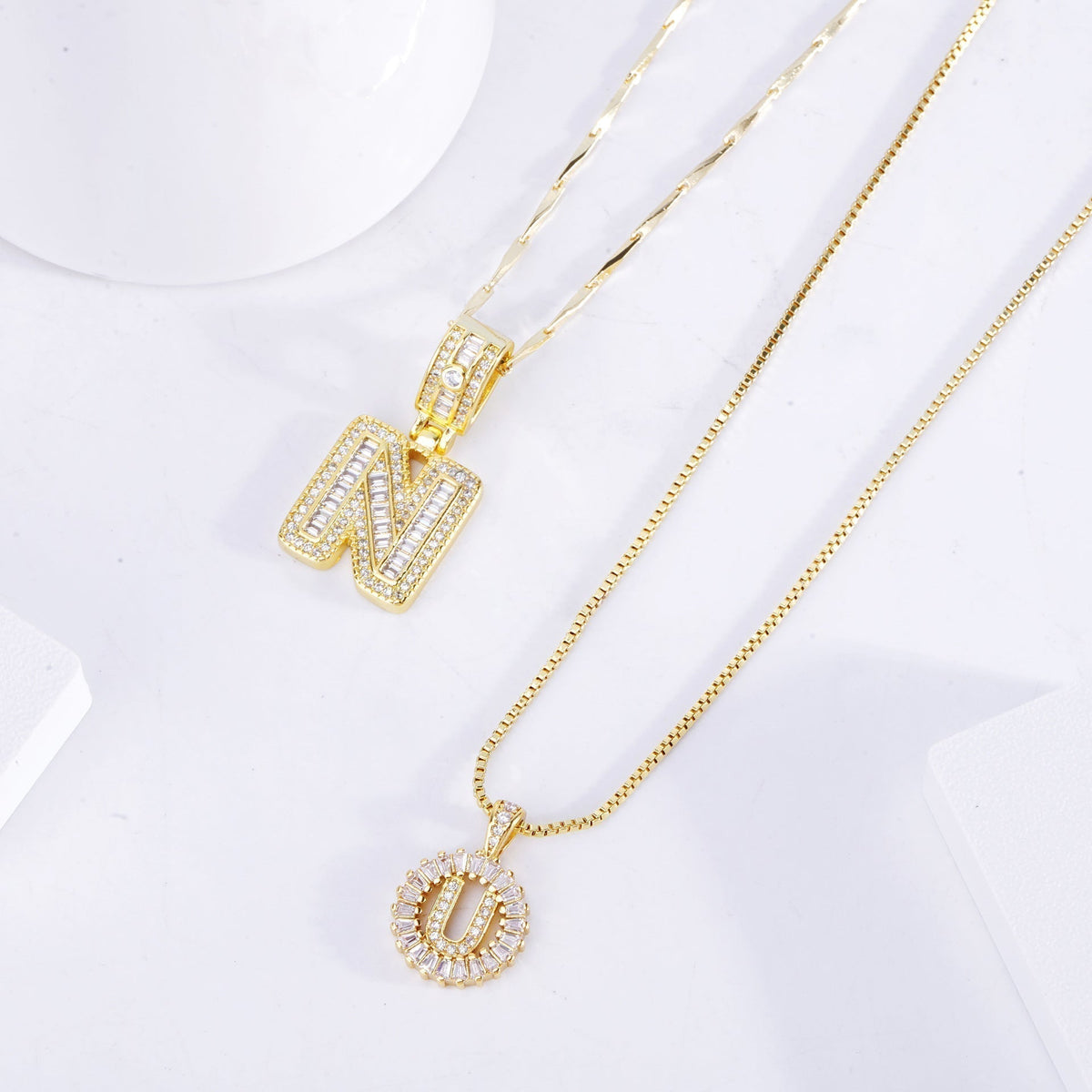 Collana iniziale in moissanite