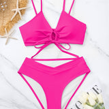 Clotilde | Set di Bikini Due Pezzi con Nodo Anteriore
