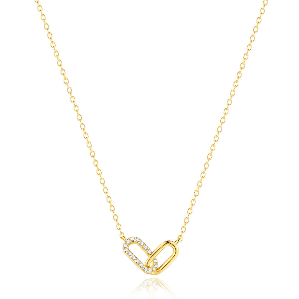 Karine – Collana delicata in argento con piccolo pendente circolare