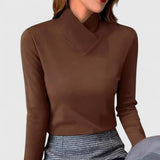 Clémence | Chiaro | Elegante Maglione con Collo Alto