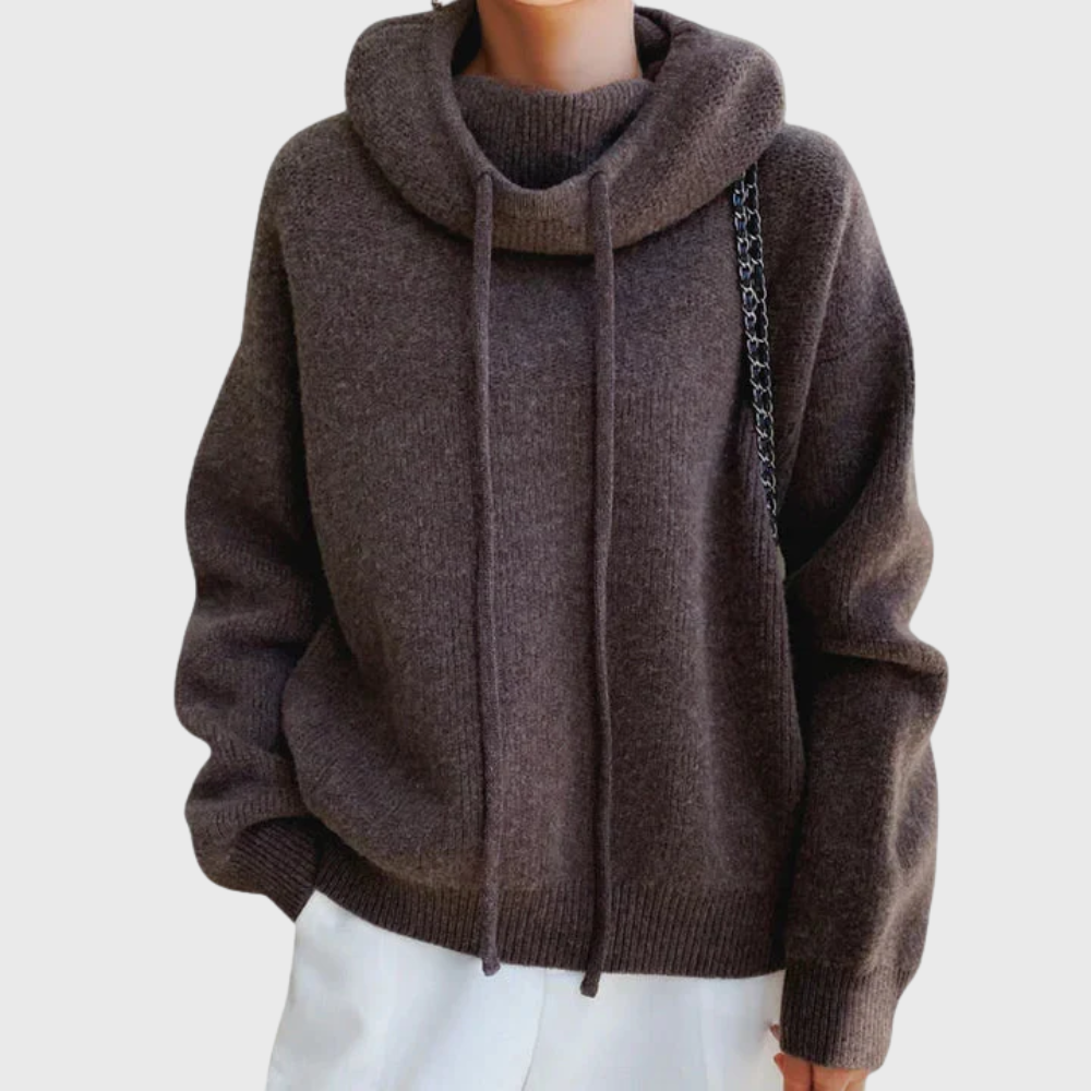Bianca | Maglione a Collo Alto con Corda
