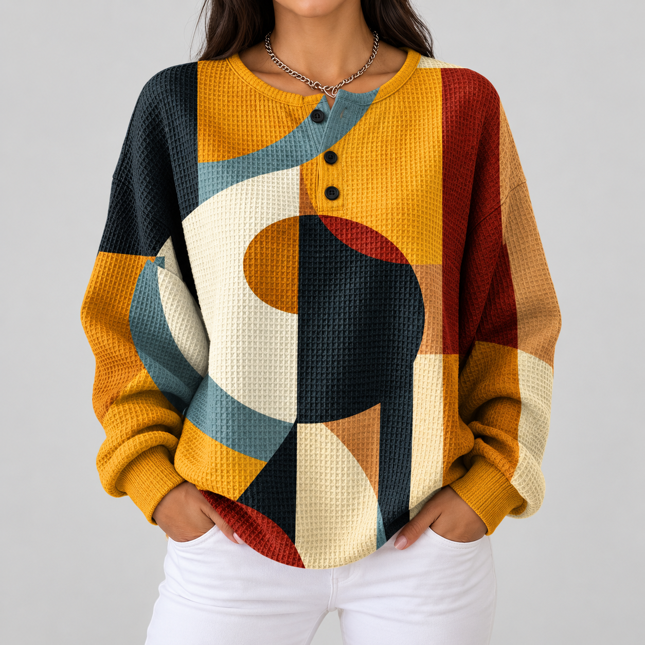 Maglione a Motivo Geometrico