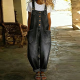 Maïwenn | Salopette vintage in cotone morbido effetto denim