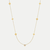 Karine – Collana dorata con accenti colorati