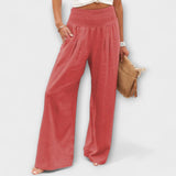Thearya - Pantaloni Larghi in Lino Casual