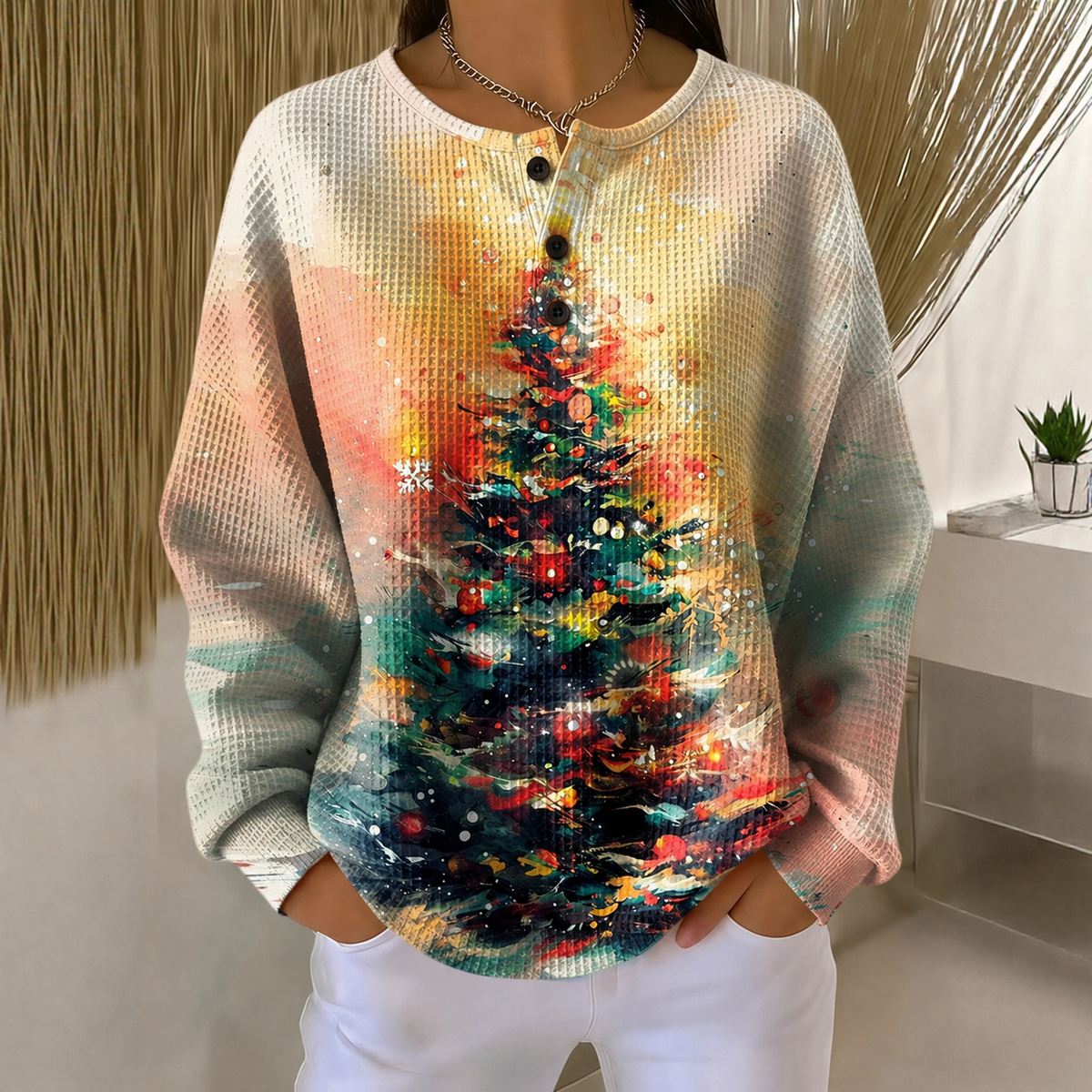 Felpa con Albero di Natale