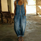 Maïwenn | Salopette vintage in cotone morbido effetto denim