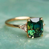 Lycka - Anello in Oro con Zirconia Verde
