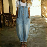 Maïwenn | Salopette vintage in cotone morbido effetto denim