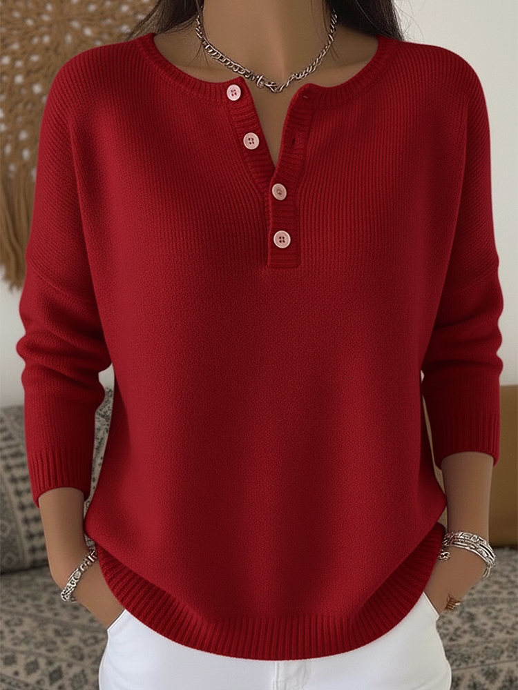 Eleonora | Maglione Button-Up Calmo