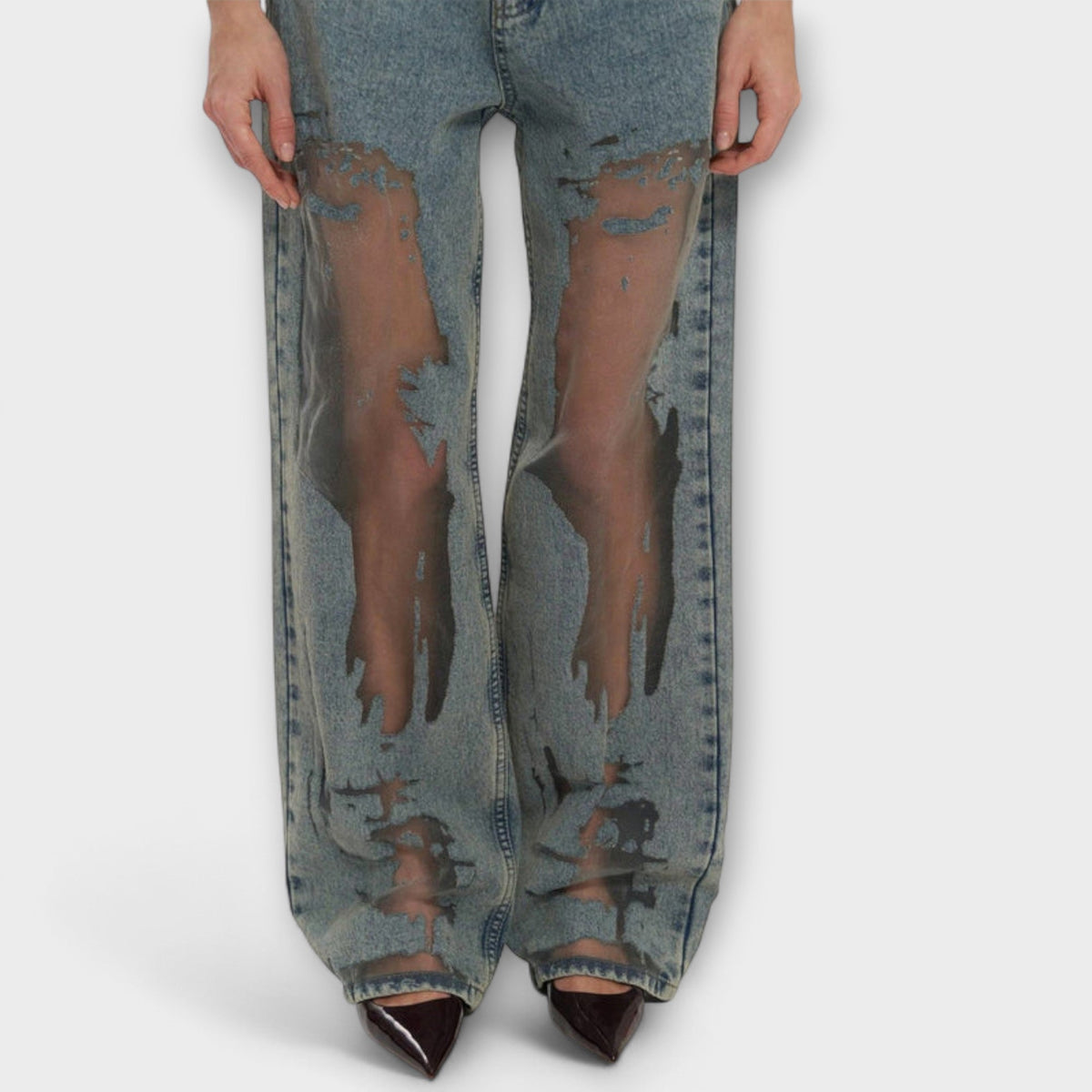 Rayne - Jeans in Denim Blu Trasparente Trixie