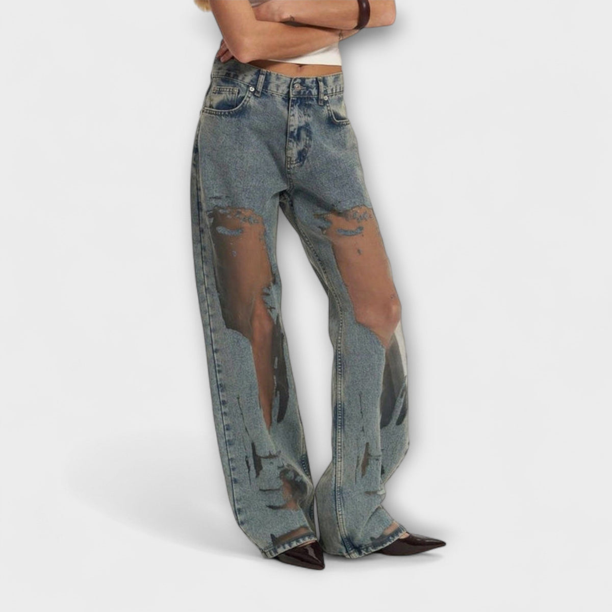 Rayne - Jeans in Denim Blu Trasparente Trixie