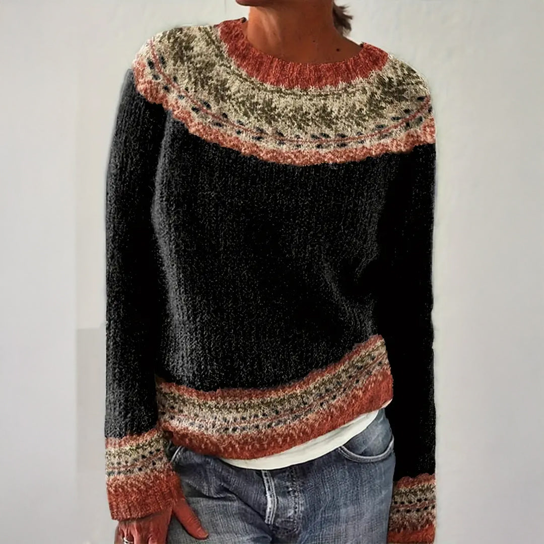 Maglione Jacquard di Ispirazione Vintage