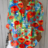 Blusa Rosa con Fiori Eleganti