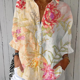 Blusa Rosa con Fiori Eleganti