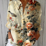 Blusa Rosa con Fiori Eleganti
