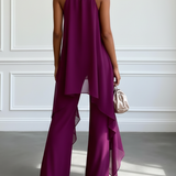 Viola | Completo Elegante Halter con Pantaloni