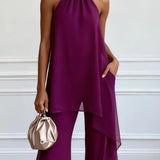Viola | Completo Elegante Halter con Pantaloni