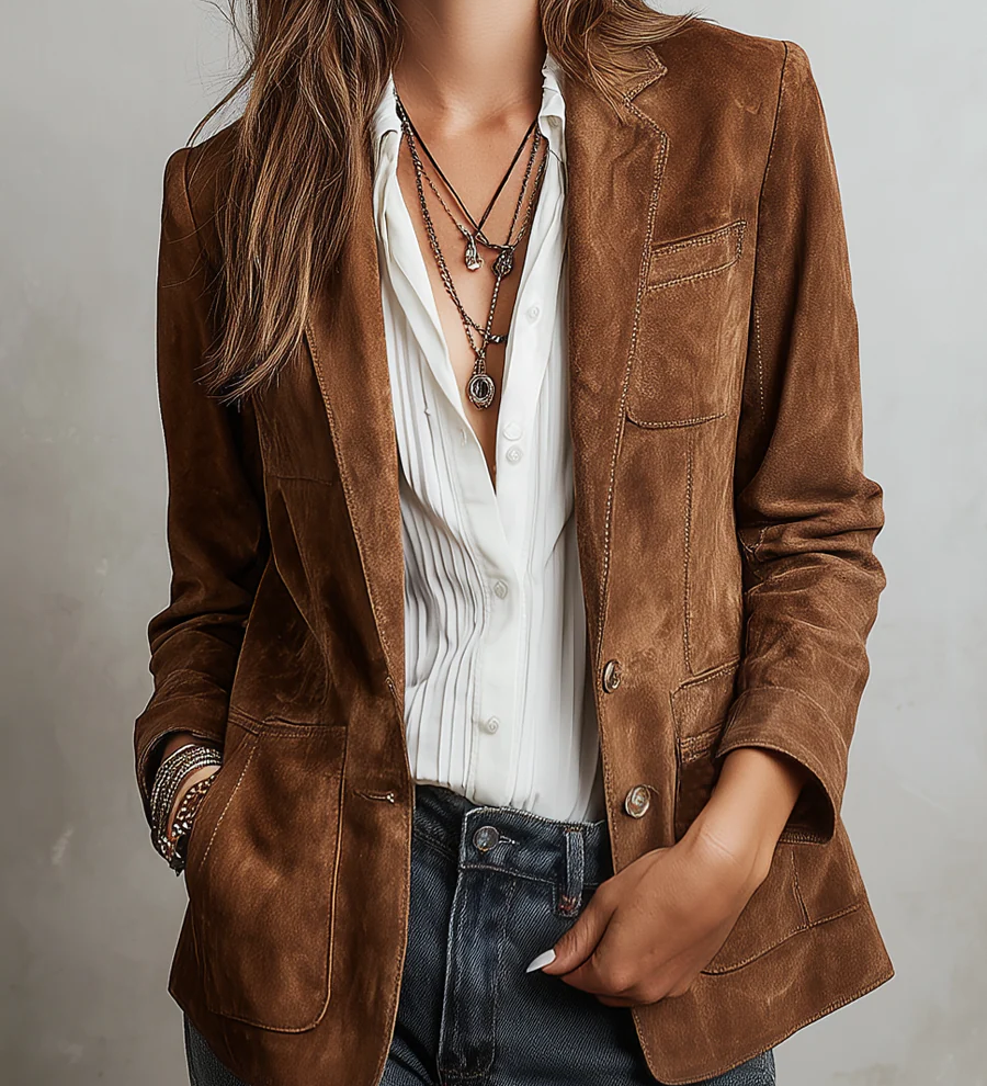 Blazer da Donna Vintage Marrone