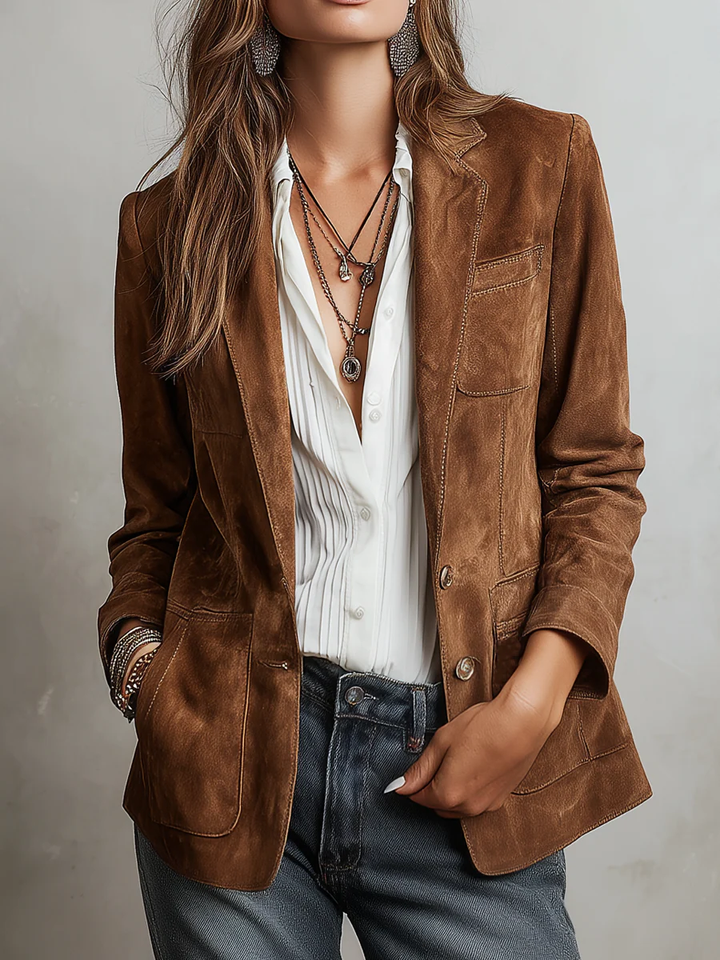 Agnese | Blazer da Donna Vintage Marrone