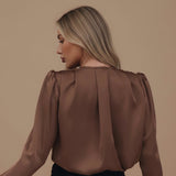 Blusa in satin - Doppio Fiore