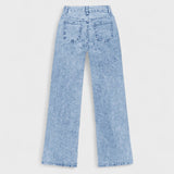 Mara - Jeans dritti larghi a gamba larga da donna