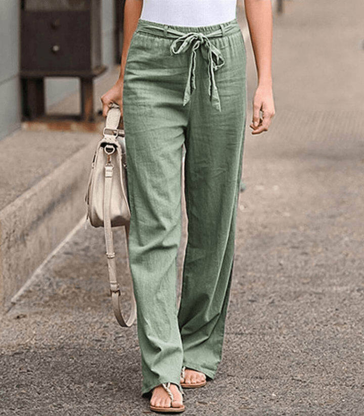 Joleen - Pantalone donna con coulisse e elastico in vita