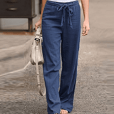Joleen - Pantalone donna con coulisse e elastico in vita