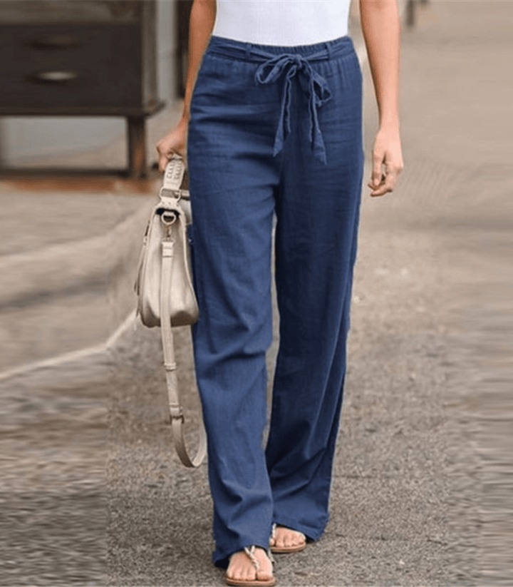 Joleen - Pantalone donna con coulisse e elastico in vita