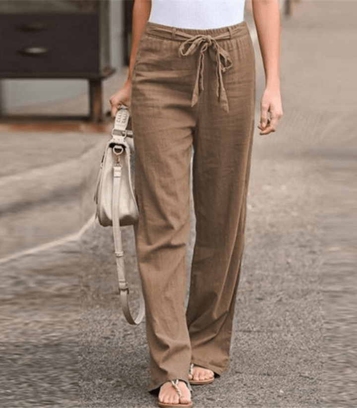 Joleen - Pantalone donna con coulisse e elastico in vita
