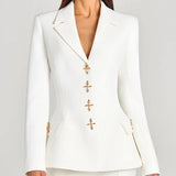 Sofia | Blazer bianco a un bottone