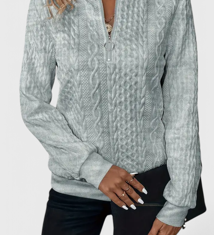 Paola | Maglione in Maglia Zip Morbido