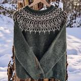 Francesca – Maglione invernale con dettaglio semplice in maglia rotonda alle spalle