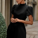 Lyraea - Elegante mini abito con maniche a petalo