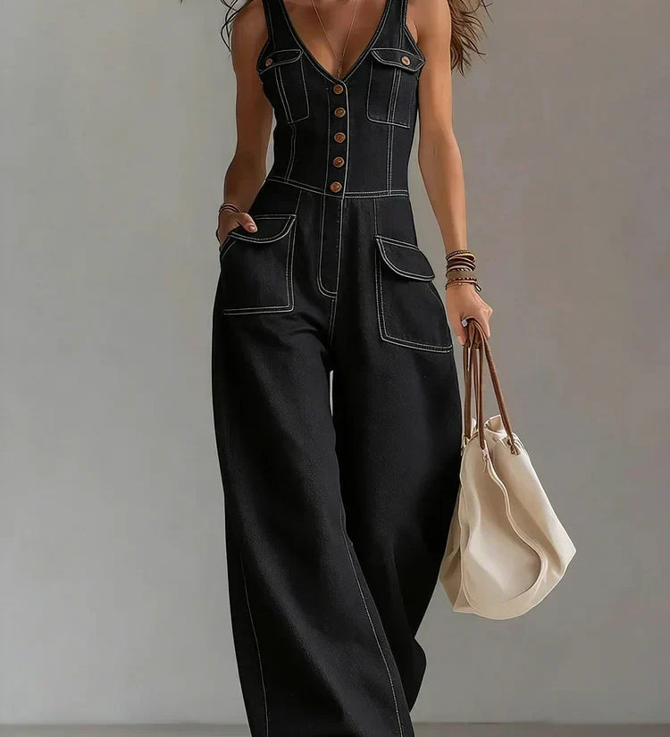 Octavie | Tuta in denim ampia