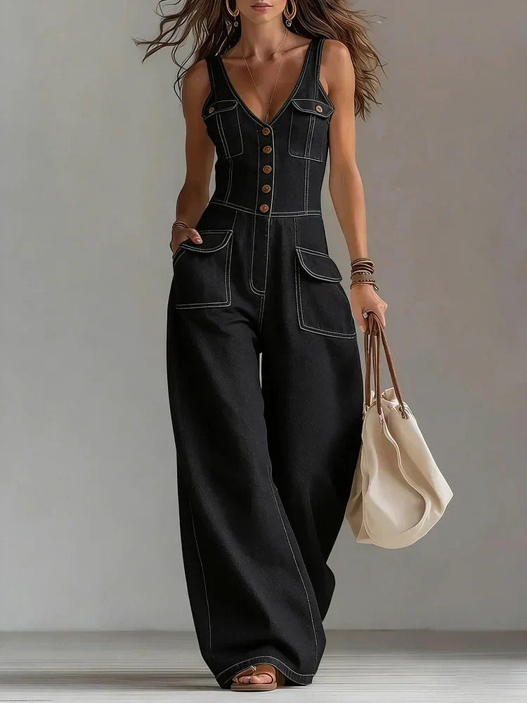 Octavie | Tuta in denim ampia
