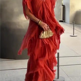 Clarissa - Maxi abito elegante che copre il ventre