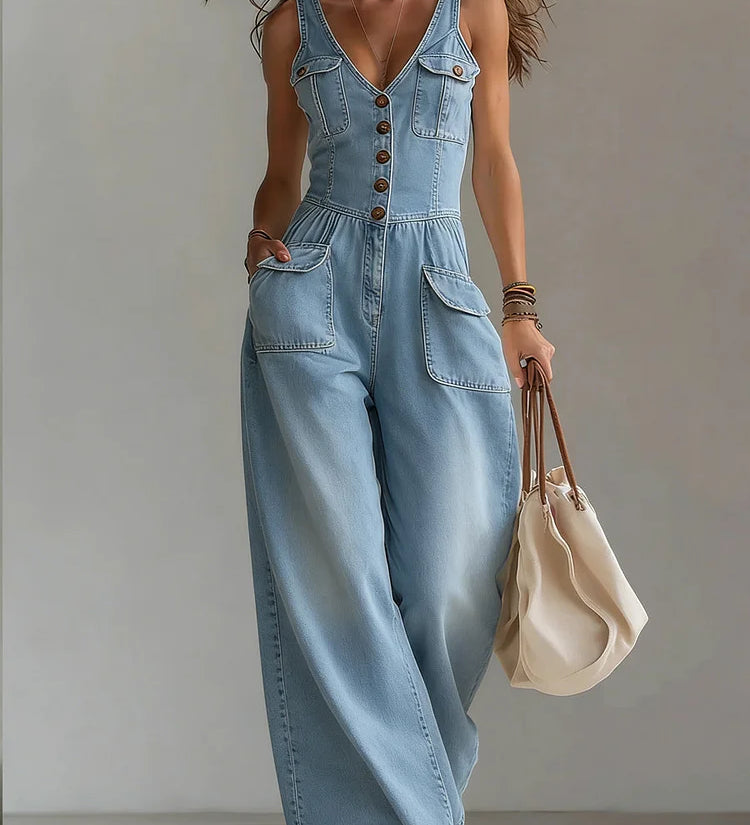 Octavie | Tuta in denim ampia