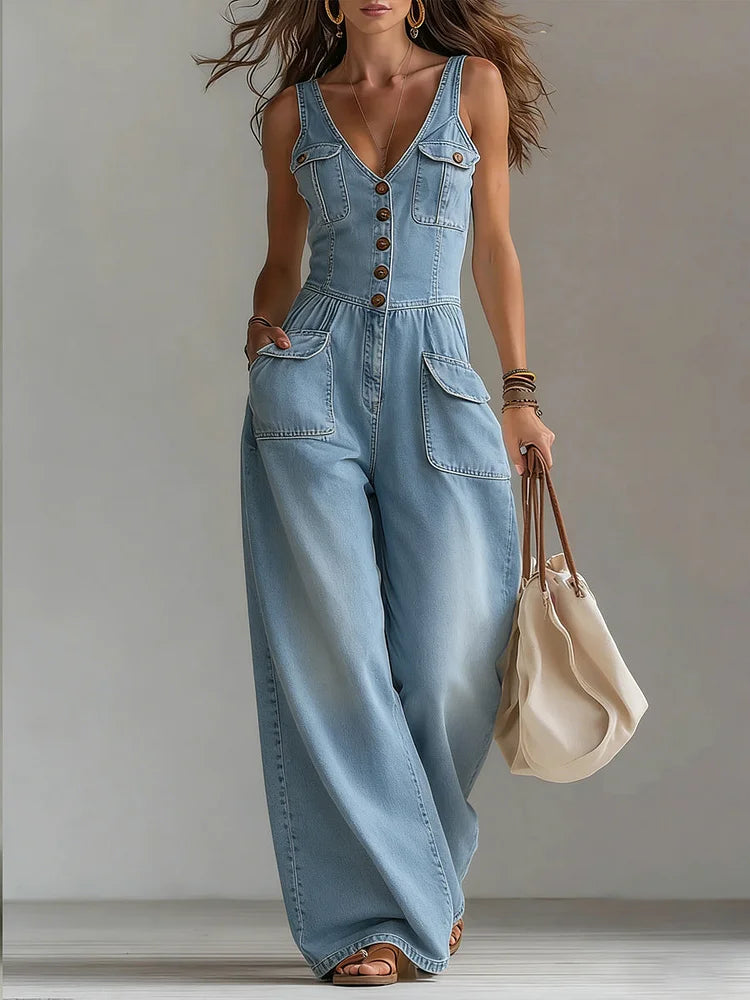 Octavie | Tuta in denim ampia
