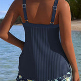 Laluna® | Tankini a righe con shorts da spiaggia
