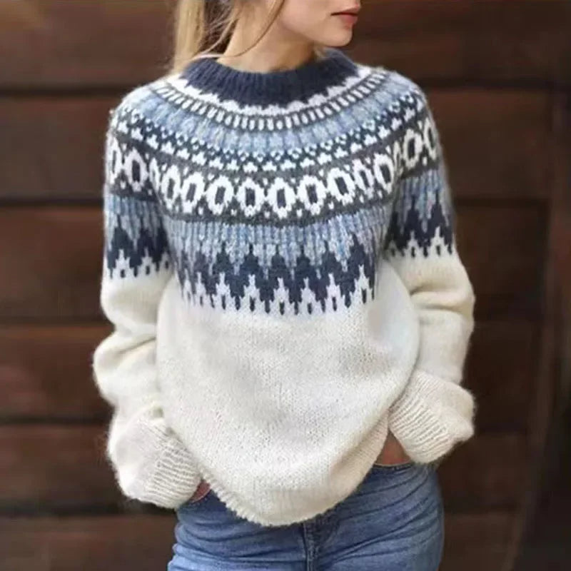 Maglione Jacquard di Ispirazione Vintage