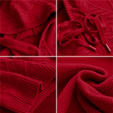 Julie | Maglione con Cappuccio in Maglia a Treccia